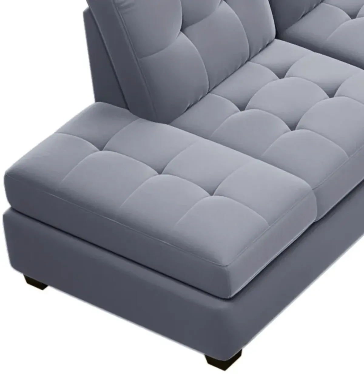 Modern Sectional Sofa With Reversible Chaise, L Shaped Couch Set With Storage Ottoman And Two Cup Holders For Living Room