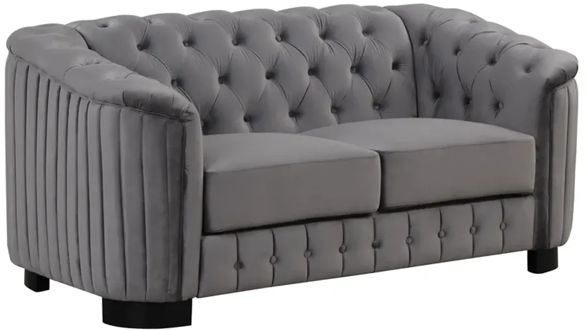 Velvet Upholstered Loveseat Sofa, Modern Loveseat Sofa With Thick Removable Seat Cushion, 2 Person Loveseat Sofa Couch For Living Room, Bedroom, Or Small Space