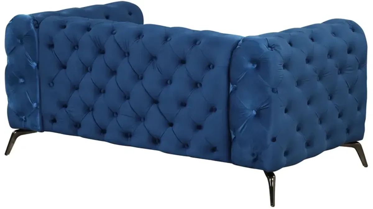 Velvet Upholstered Loveseat Sofa, Modern Loveseat Sofa With Button Tufted Back, 2 Person Loveseat Sofa Couch For Living Room, Bedroom, Or Small Space