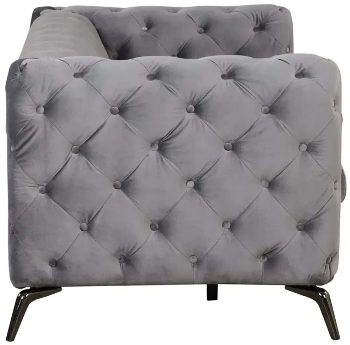 Velvet Upholstered Loveseat Sofa, Modern Loveseat Sofa With Button Tufted Back, 2 Person Loveseat Sofa Couch For Living Room, Bedroom, Or Small Space