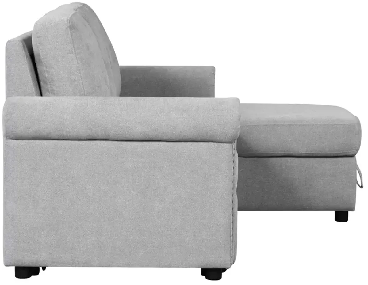 Modern Convertible Sleeper Sofa Bed With Storage Chaise