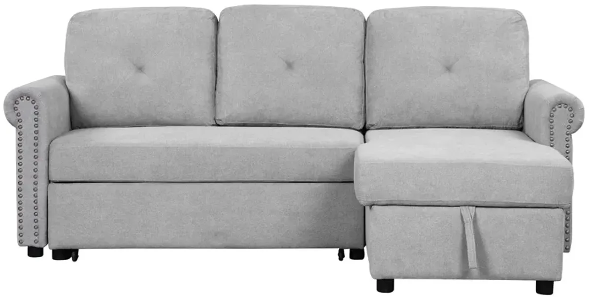 Modern Convertible Sleeper Sofa Bed With Storage Chaise