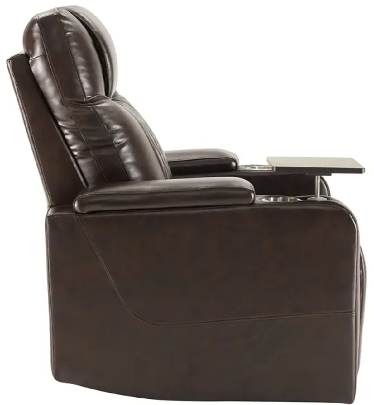 Power Motion Recliner With USB Charging Port And Hidden Arm Storage 2 Convenient Cup Holders Design And 360 Degree Swivel Tray Table