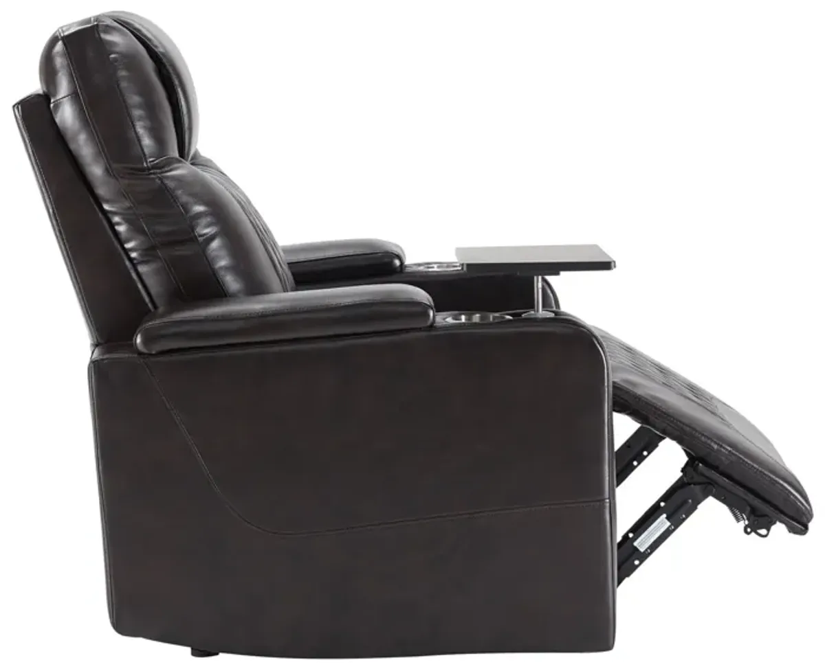 Power Motion Recliner With USB Charging Port And Hidden Arm Storage 2 Convenient Cup Holders Design And 360 Degree Swivel Tray Table