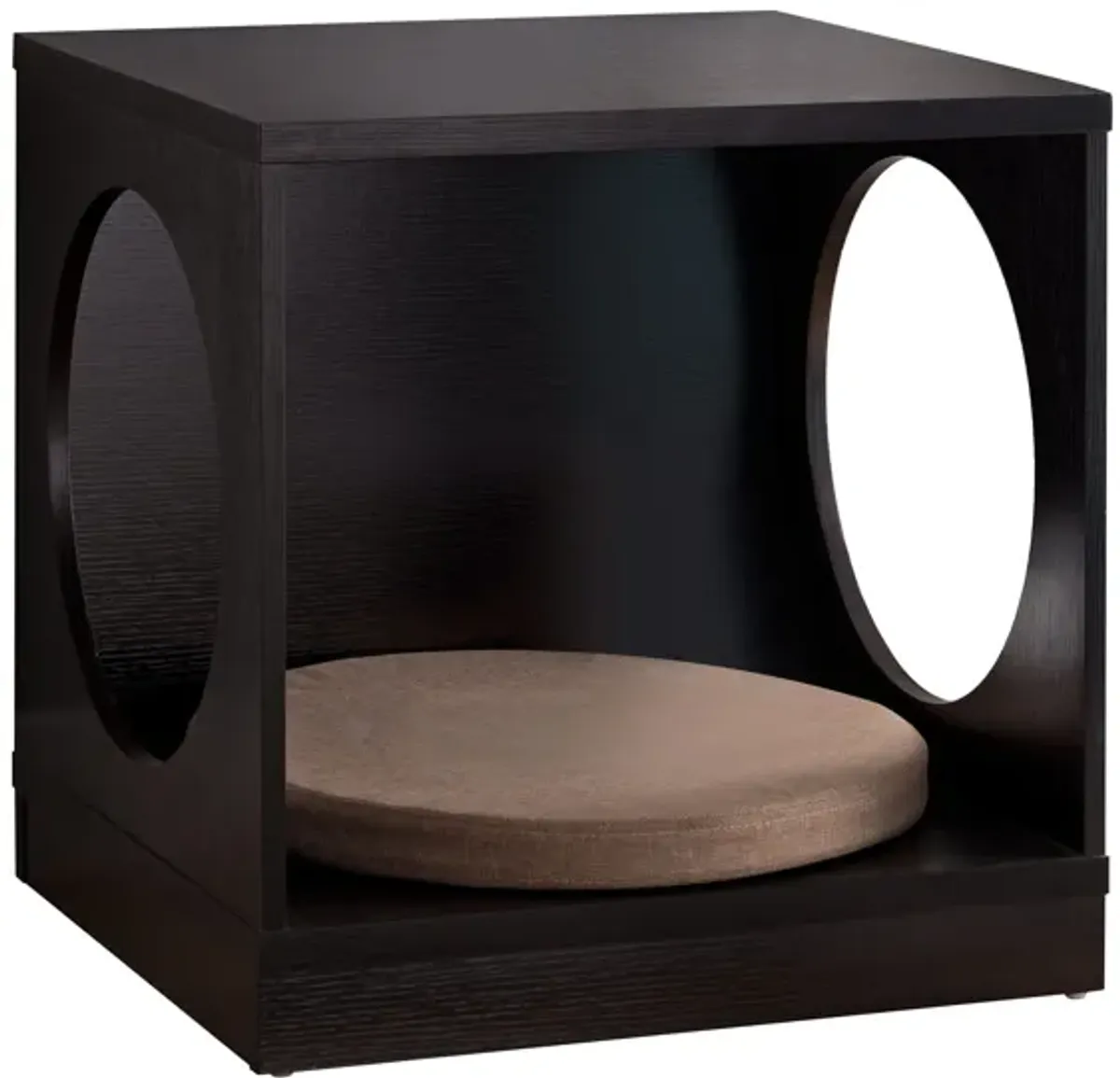 Circle Design Comfortable Pet End Table With Removable Mat - Red Cocoa