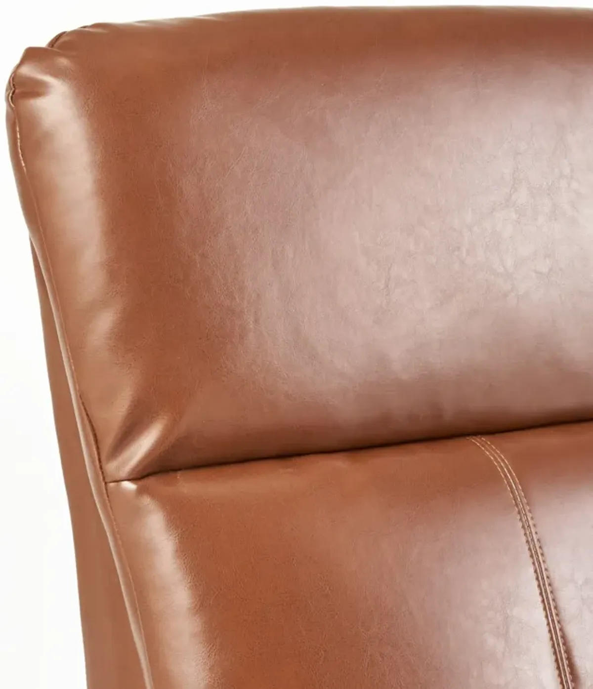 Wide Faux Leather Push Back Standard Recliner - Hazelnut