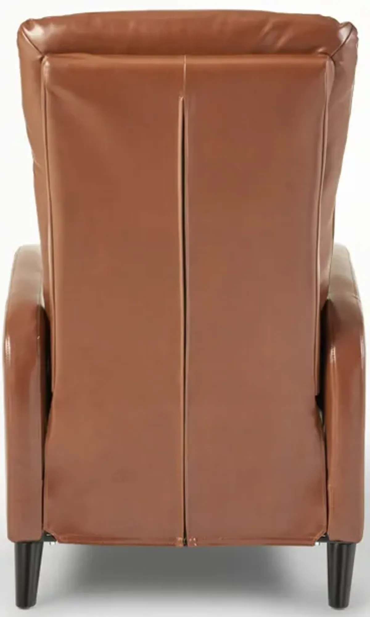 Wide Faux Leather Push Back Standard Recliner - Hazelnut