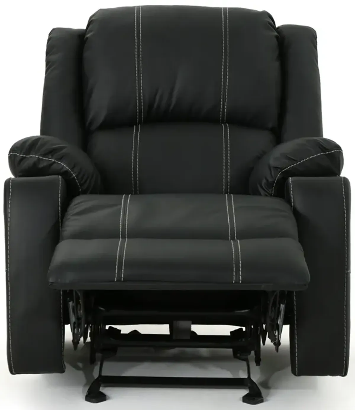 Glider Recliner With Steel Cup Holders - Black