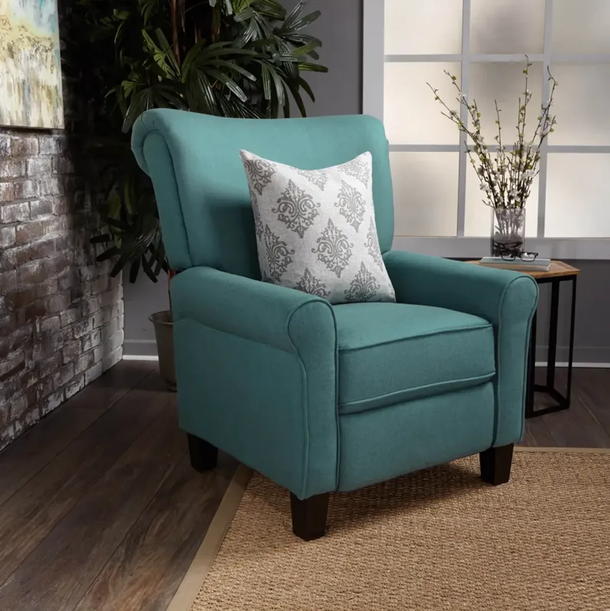 Wide Manual Standard Recliner - Teal