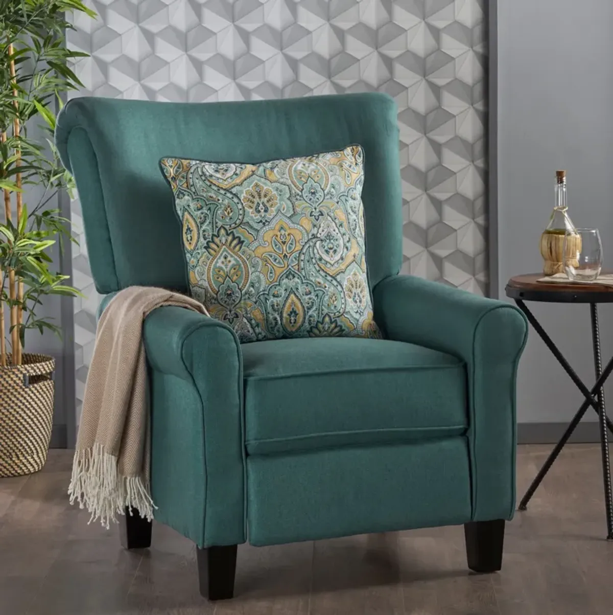 Wide Manual Standard Recliner - Teal