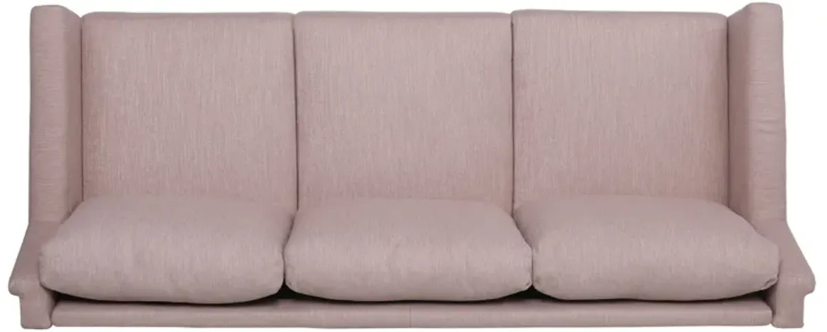 Comfy 3 Seat Sofa With Wooden Legs, For Living Room And Study - Light Pink