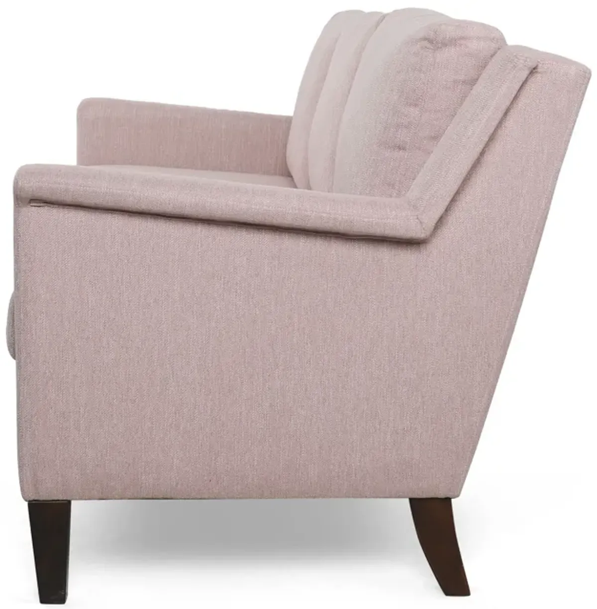 Comfy 3 Seat Sofa With Wooden Legs, For Living Room And Study - Light Pink