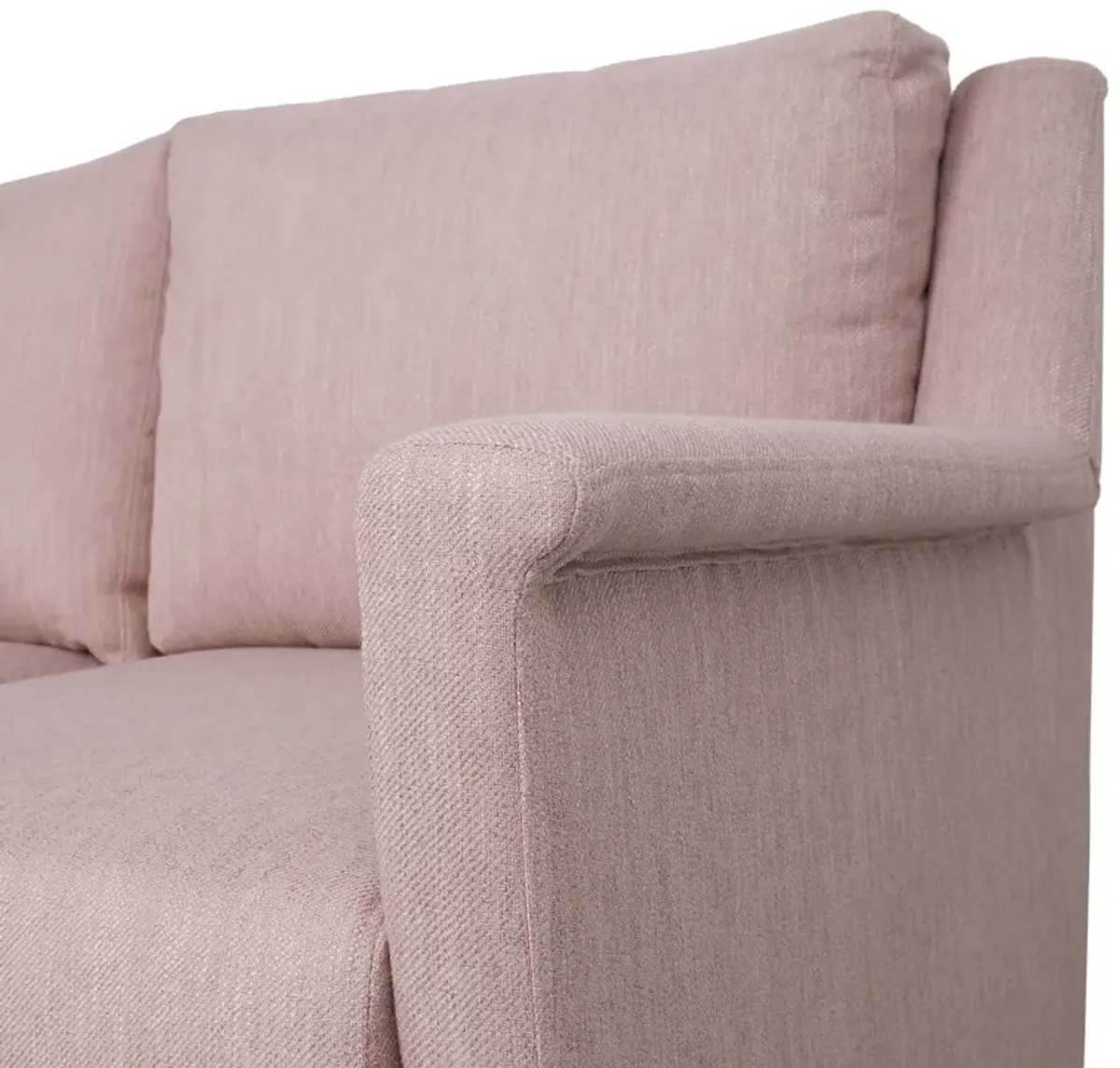 Comfy 3 Seat Sofa With Wooden Legs, For Living Room And Study - Light Pink