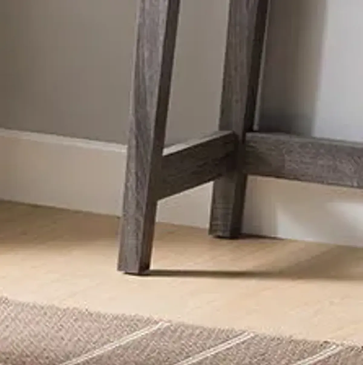 Console Table With One Drawer And Two Open Shelves - Gray