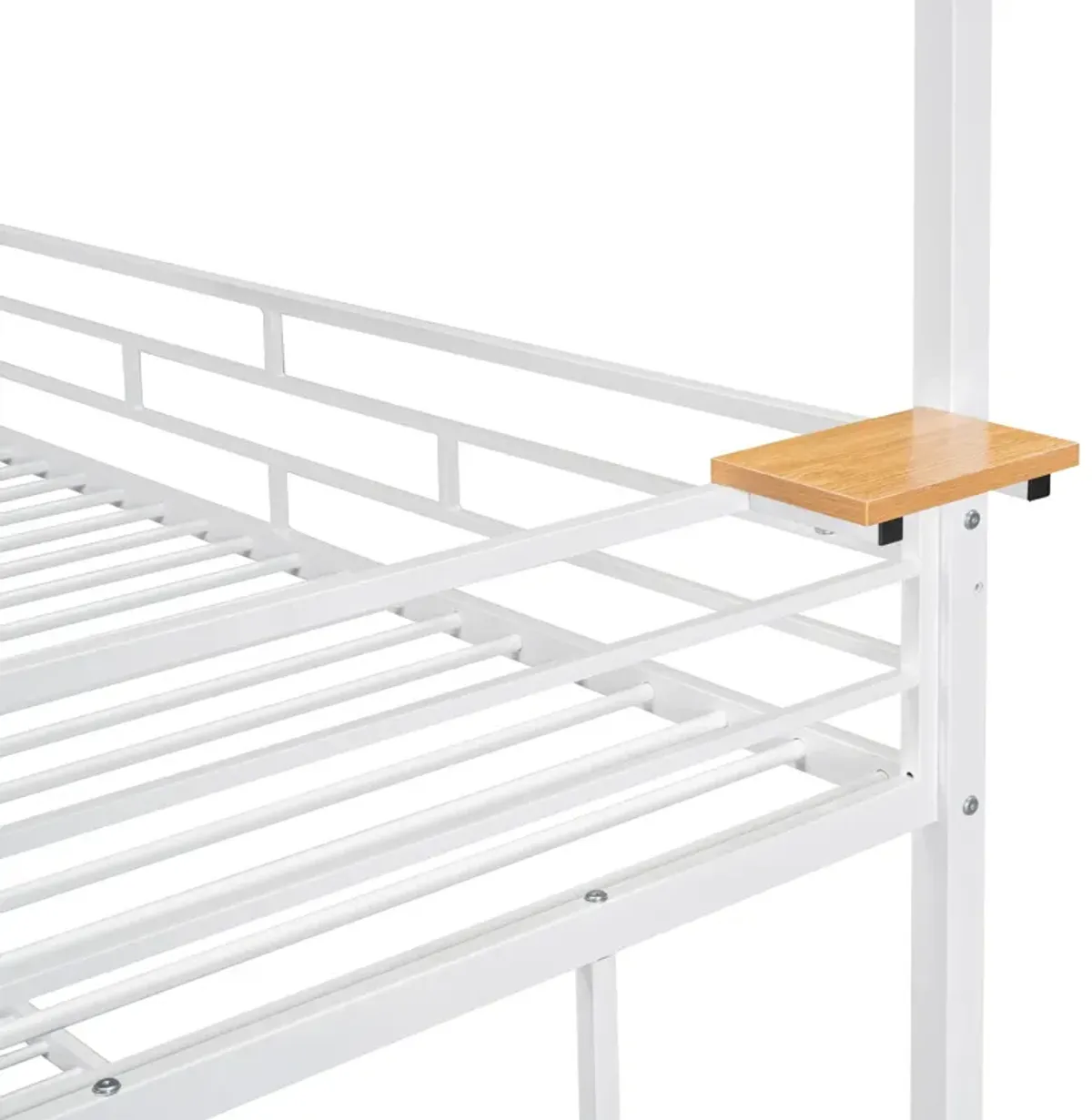 Metal Bunk Bed, Metal Housebed With Slide And Storage Stair