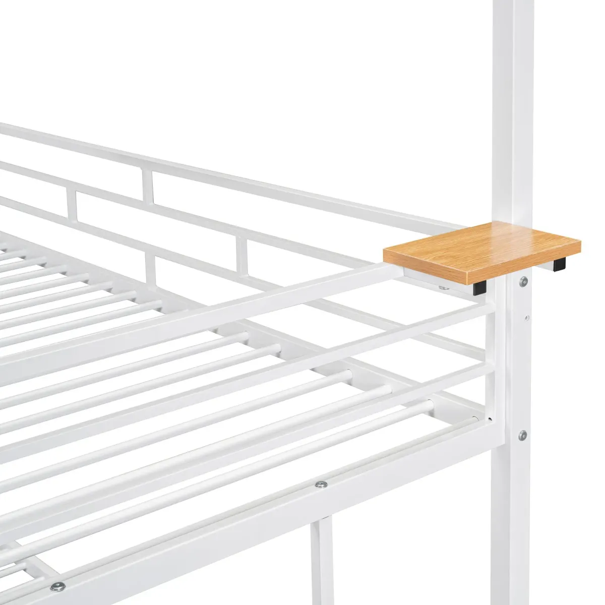 Metal Bunk Bed, Metal Housebed With Slide And Storage Stair