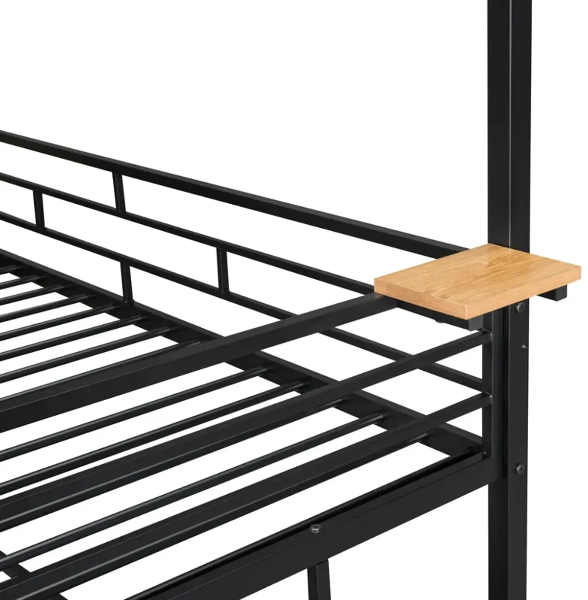 Metal Bunk Bed, Metal Housebed With Slide And Storage Stair