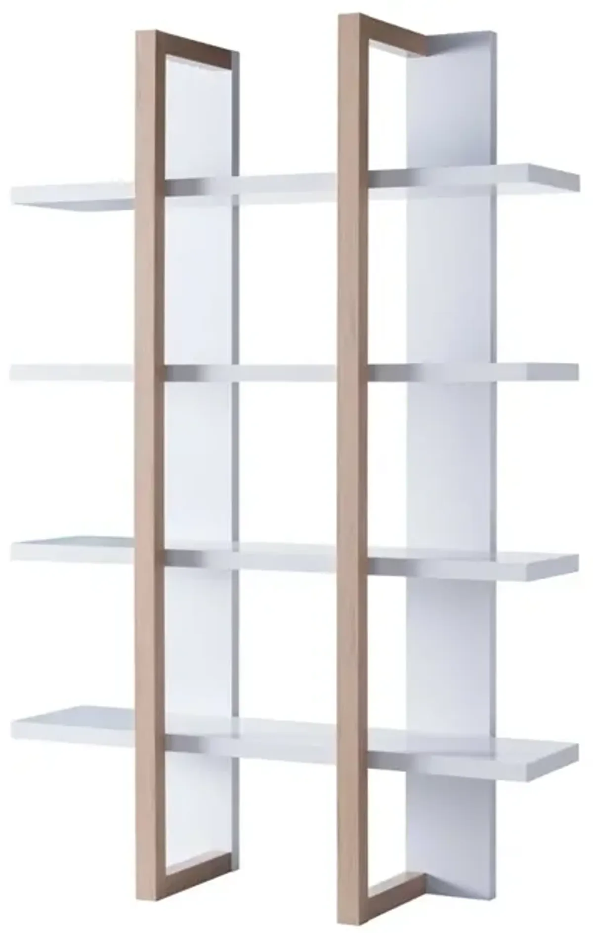 Two Toned Display Cabinet, Tall Bookcase Storage Cabinet