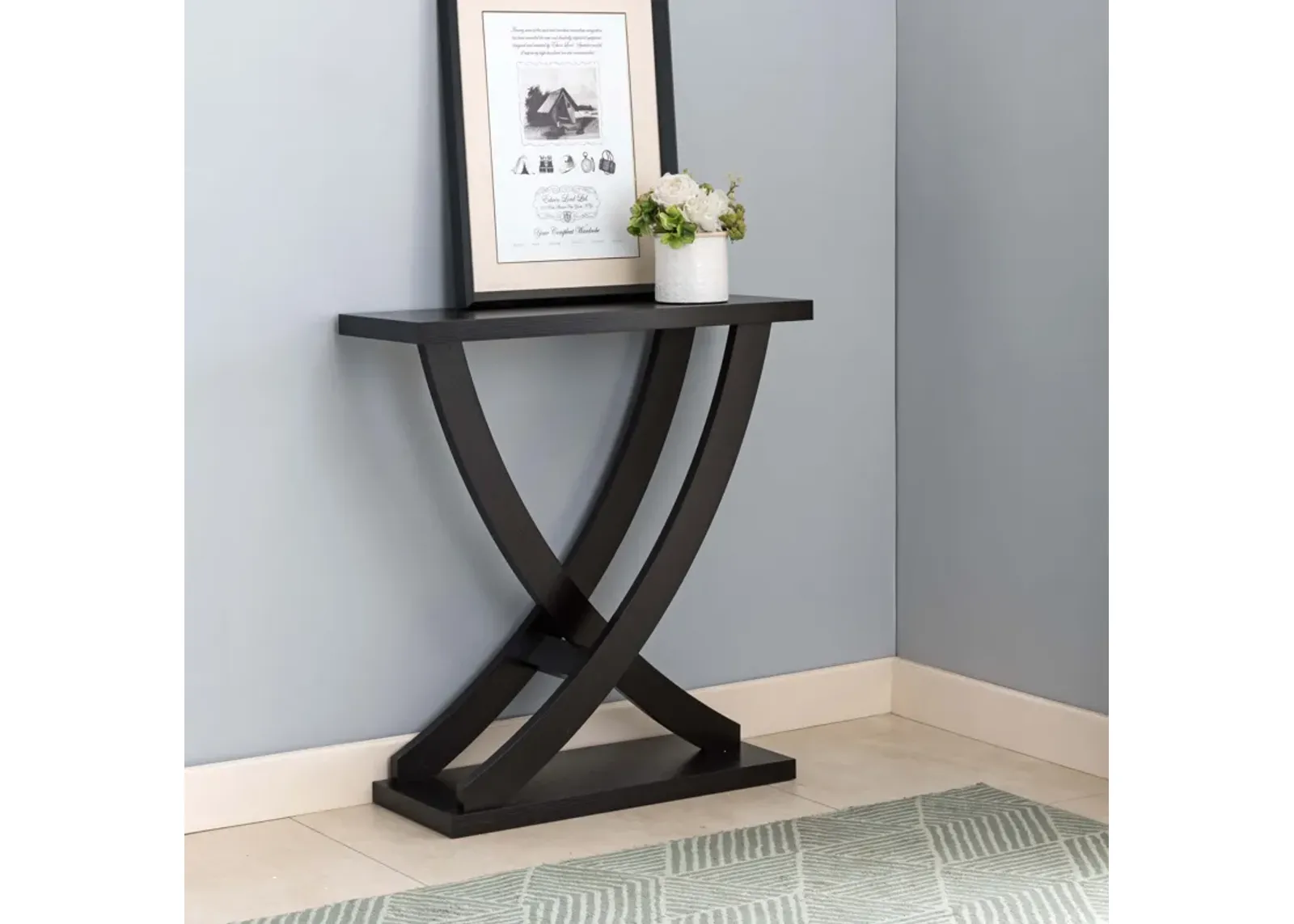 Console Table For Hallway Curved Design Entryway Console Table