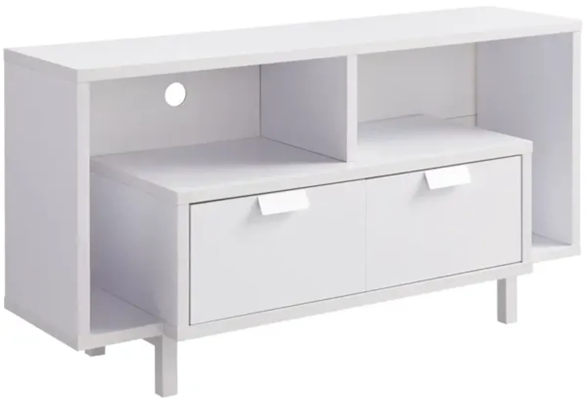 Modern TV Stand & Two Shelves And Two Drawers