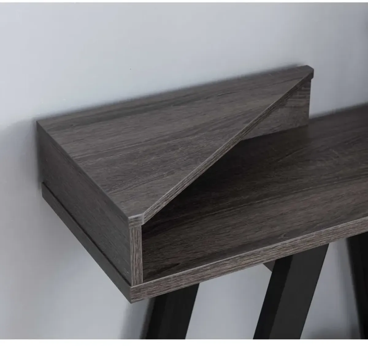 Contemporary Console Table With Two Shelves