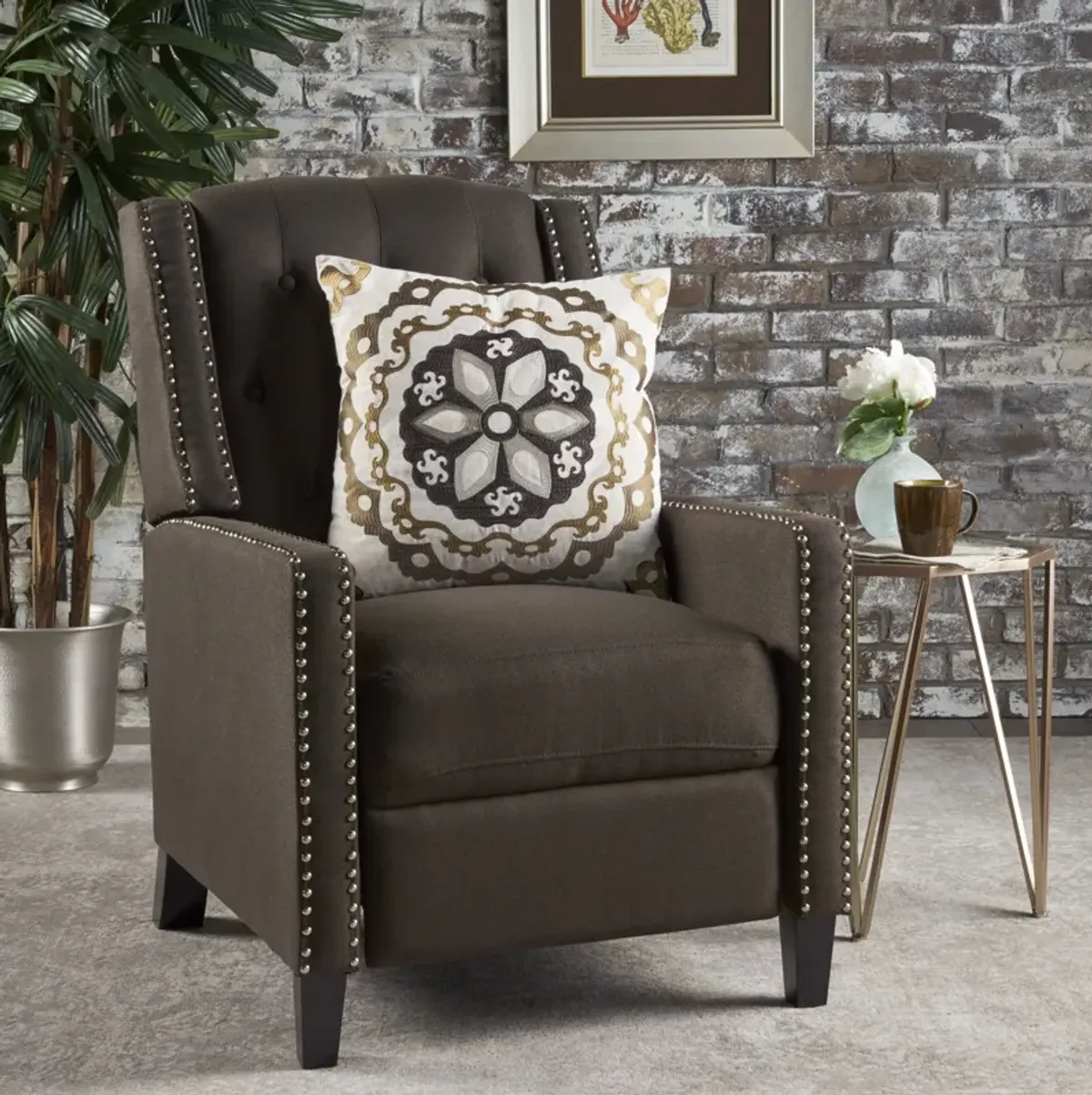 Classic Fabric Push Back Chair