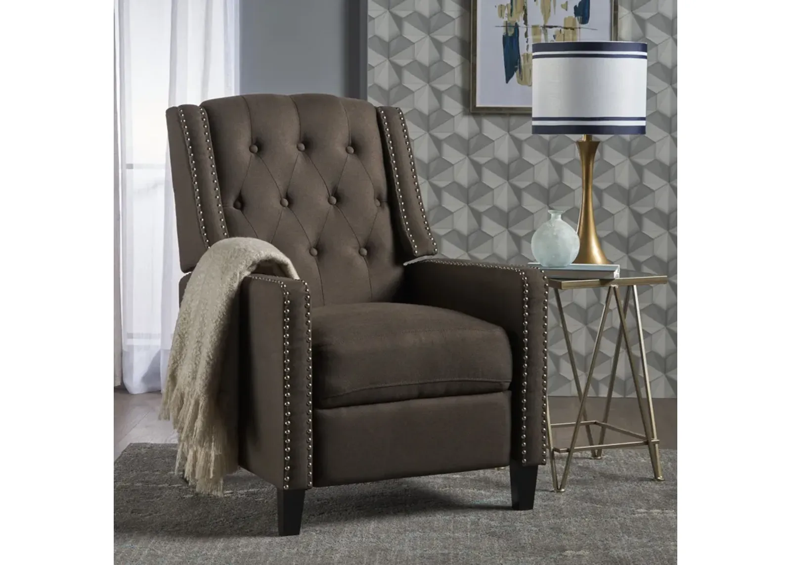 Classic Fabric Push Back Chair