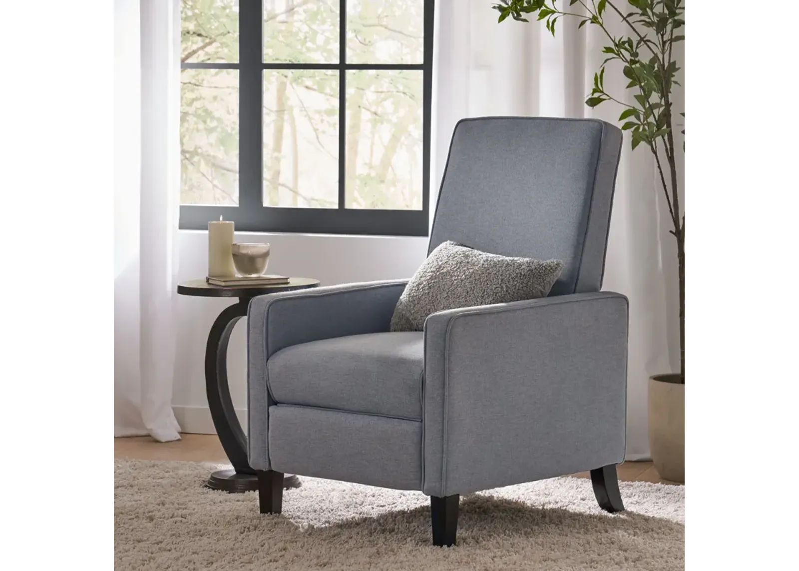 Minimalist Design Fabric Push Back Chair