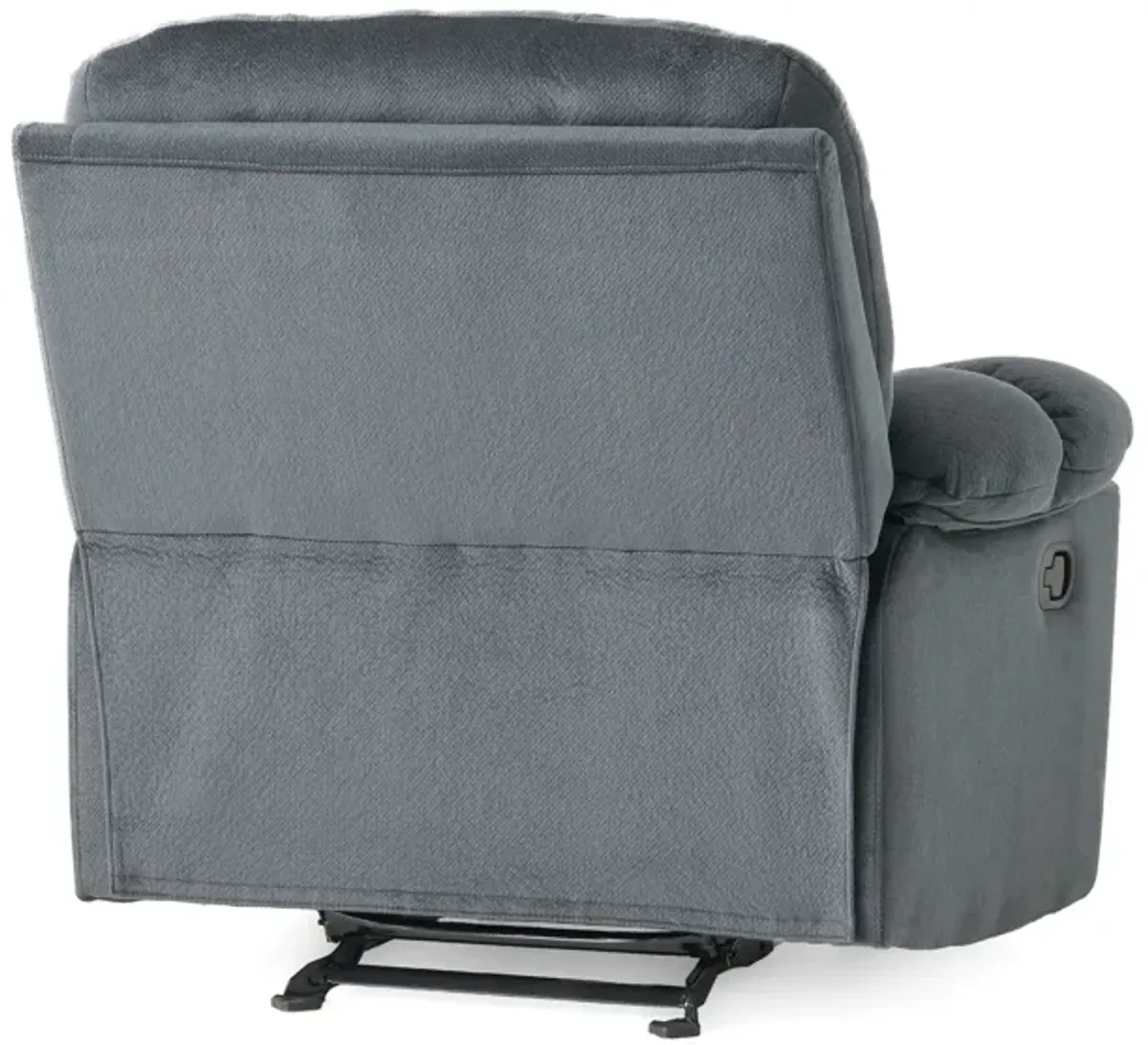 Luxurious Manual Recliner Chair With Skin-Friendly Fabric And Dual Cup Holders