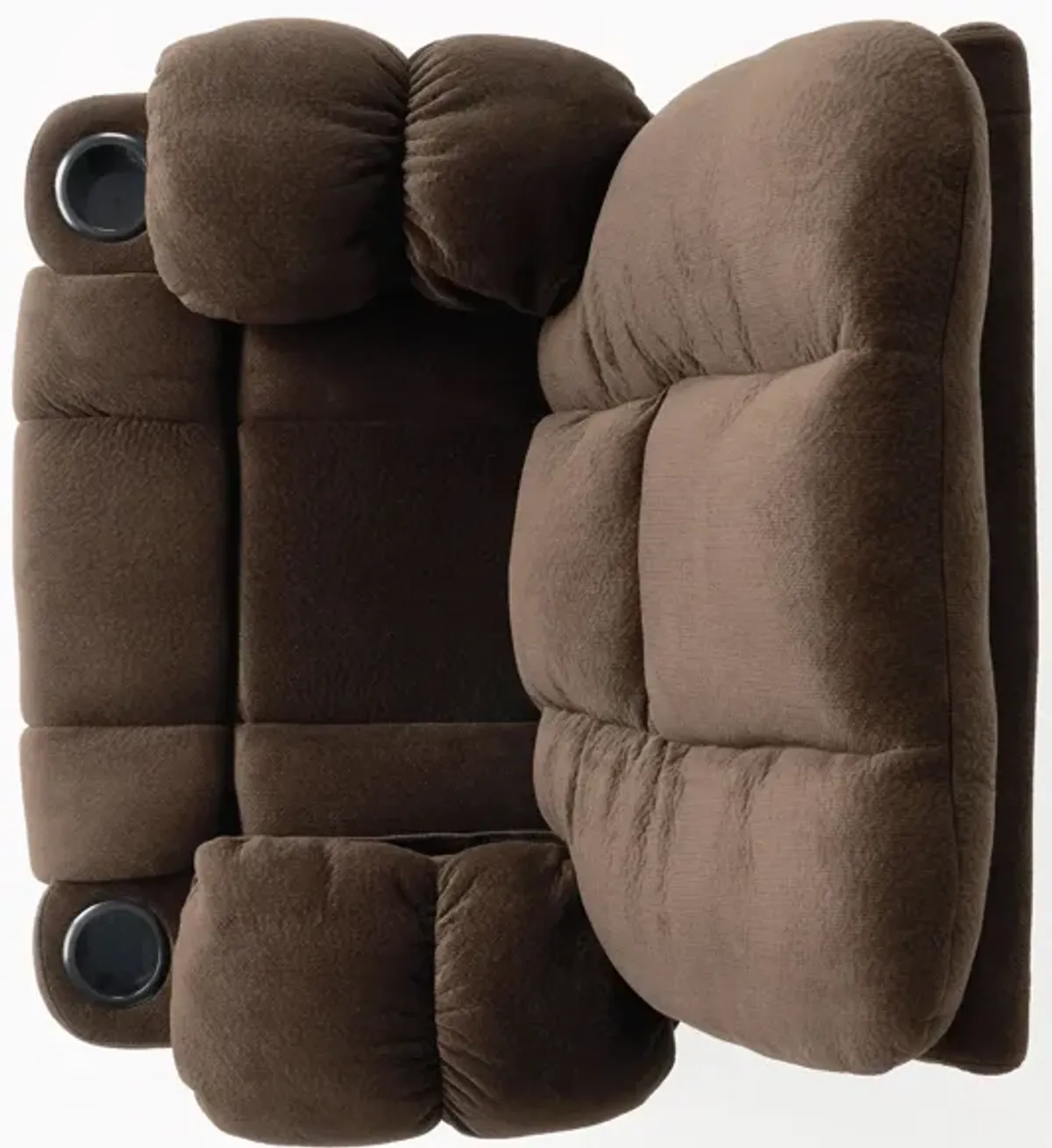 Luxurious Manual Recliner Chair With Skin-Friendly Fabric And Dual Cup Holders