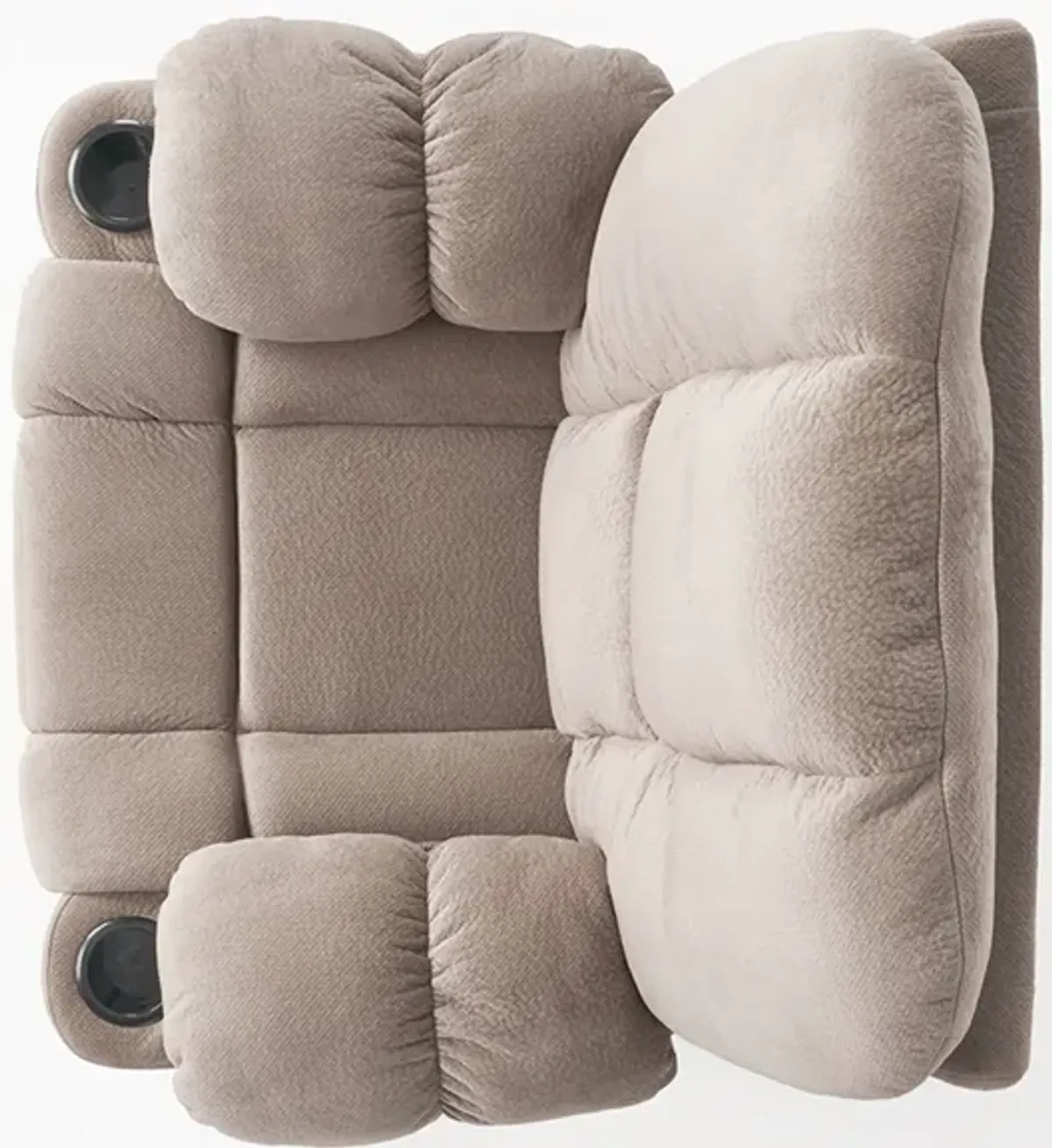 Luxurious Manual Recliner Chair With Skin-Friendly Fabric And Dual Cup Holders