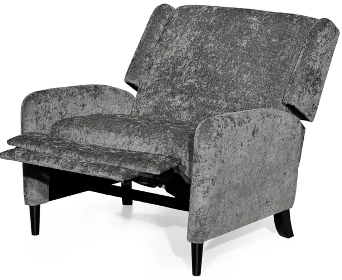 Oversized Textured Fabric Pushback Recliner