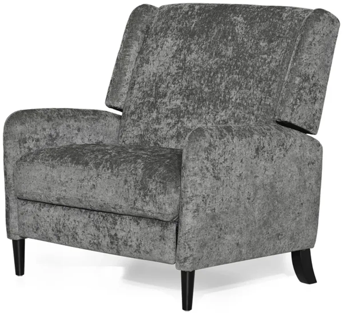 Oversized Textured Fabric Pushback Recliner