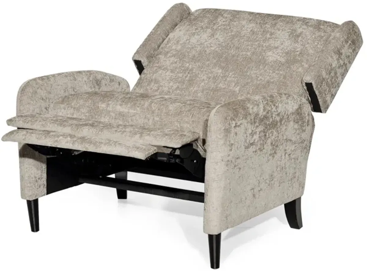 Oversized Textured Fabric Pushback Recliner