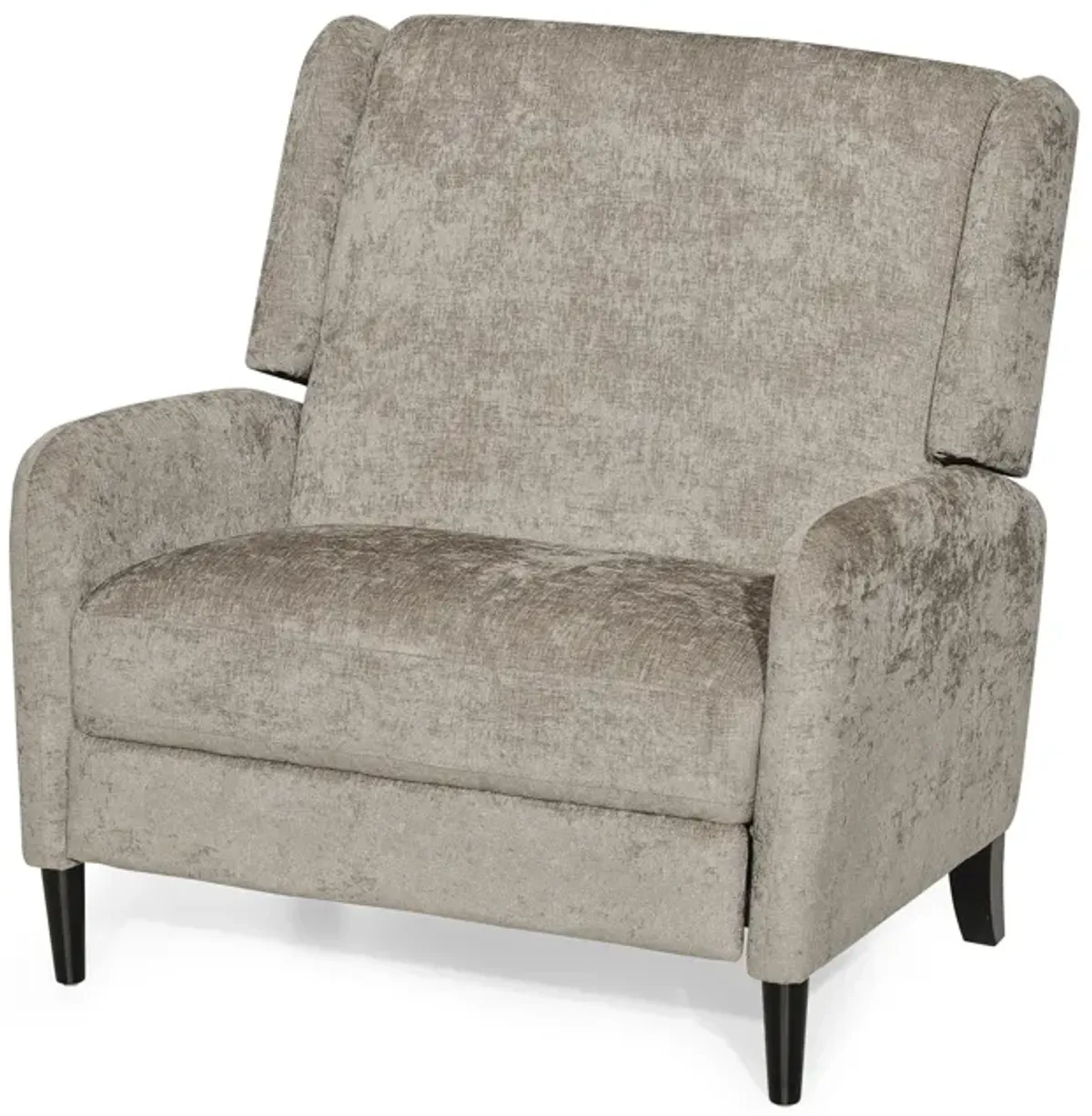 Oversized Textured Fabric Pushback Recliner