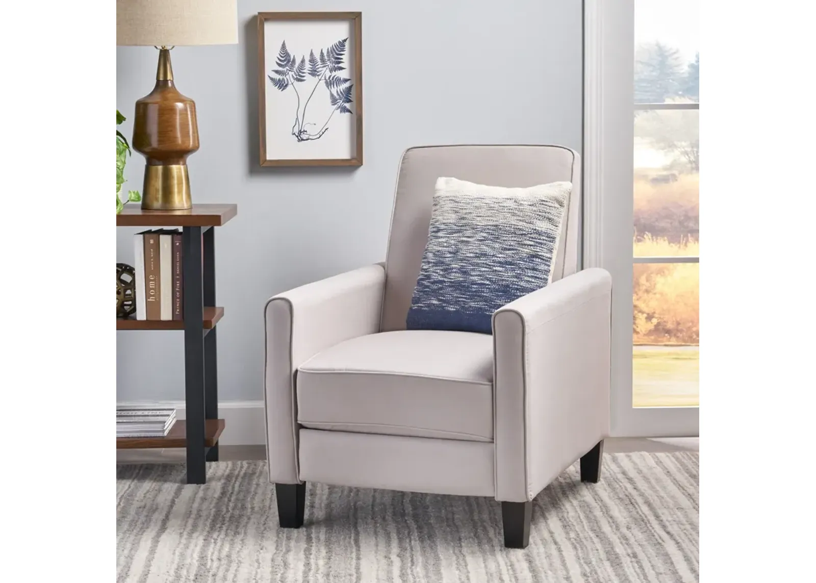 Linen Push Back Chair For Elegant Home