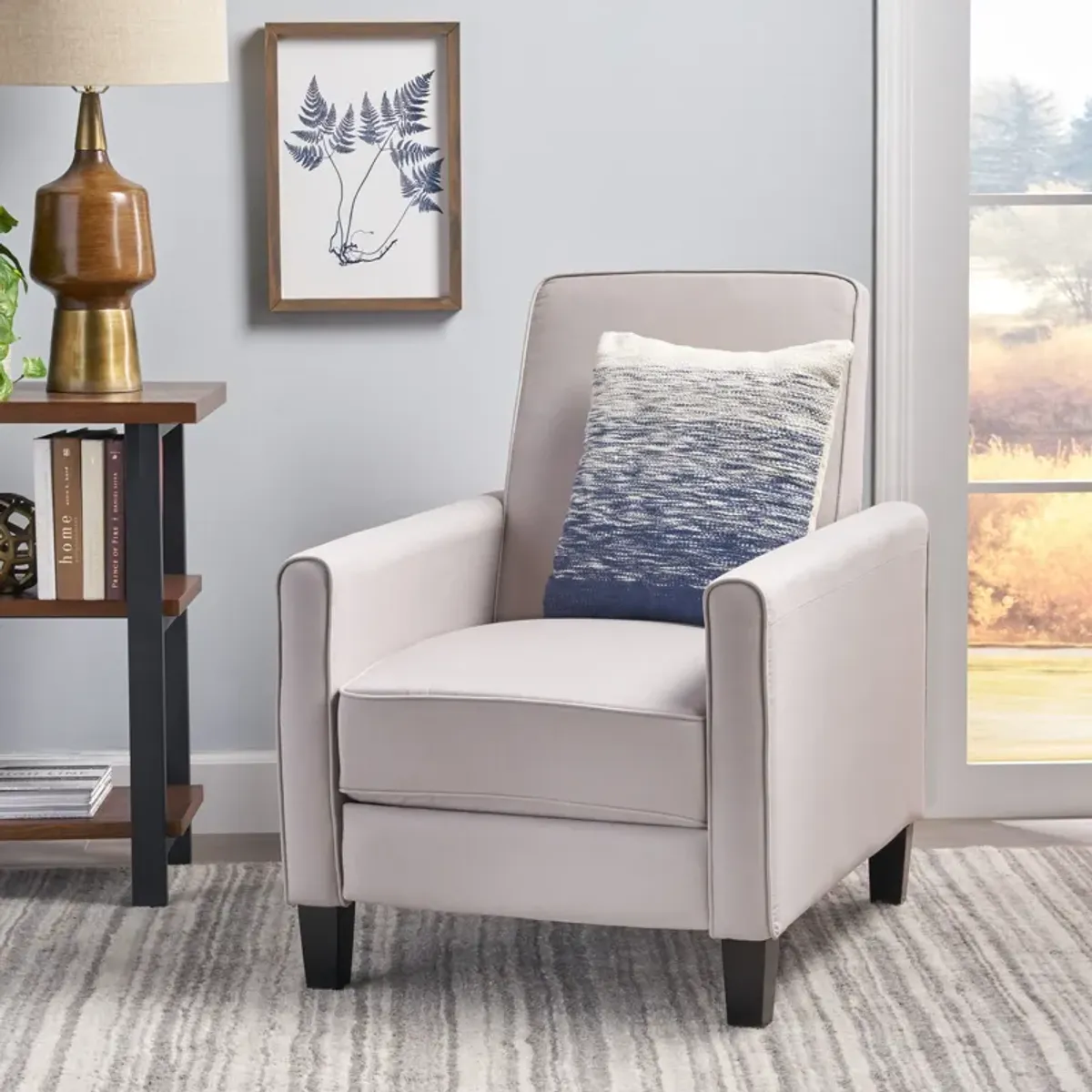 Linen Push Back Chair For Elegant Home