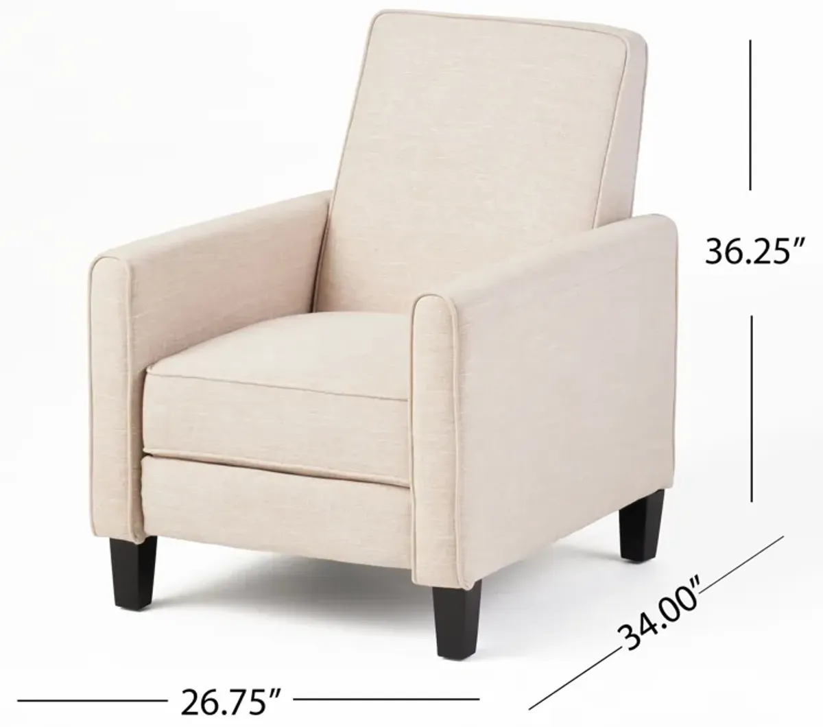 Linen Push Back Chair For Elegant Home