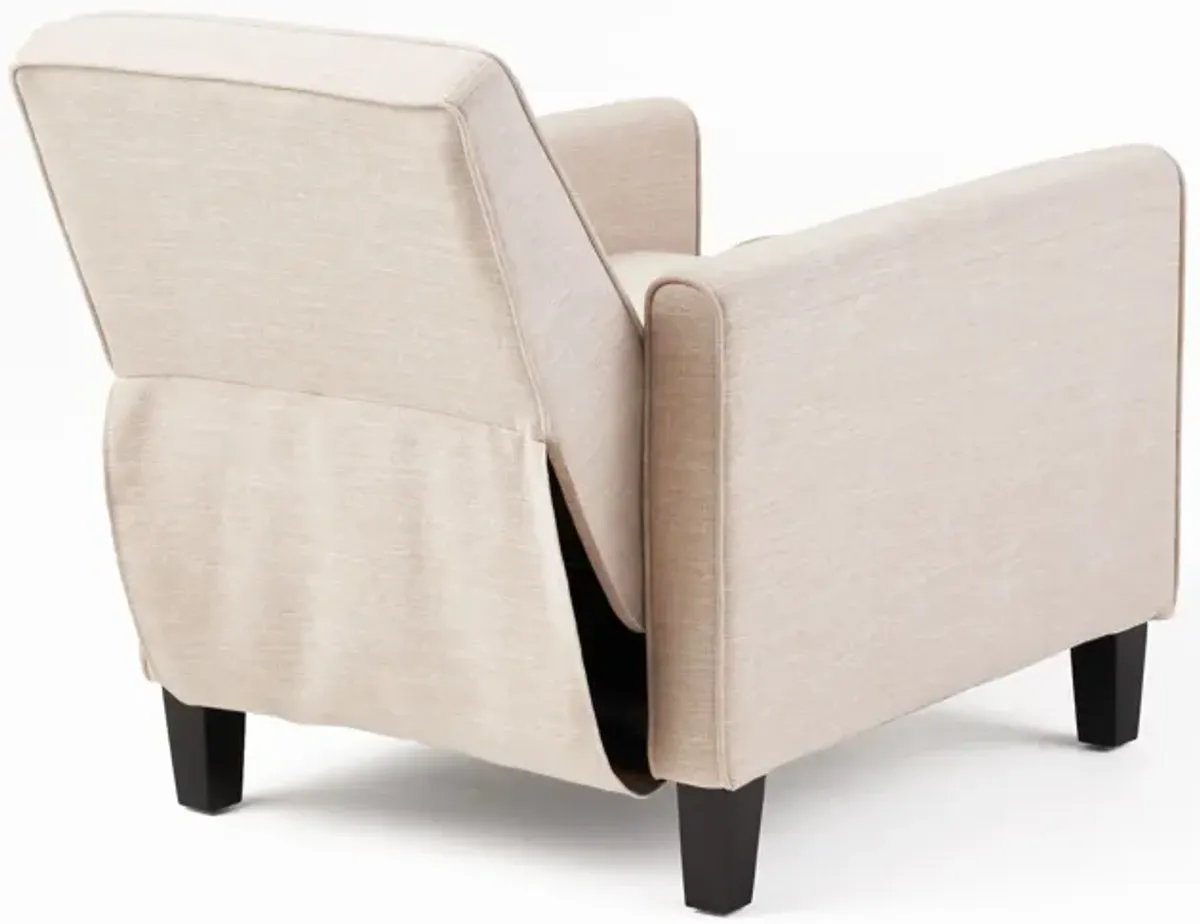 Linen Push Back Chair For Elegant Home