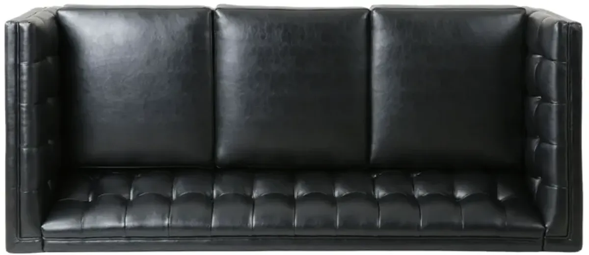 Comfy 3 Seat Sofa With Tufted Back, Modern For Living Room