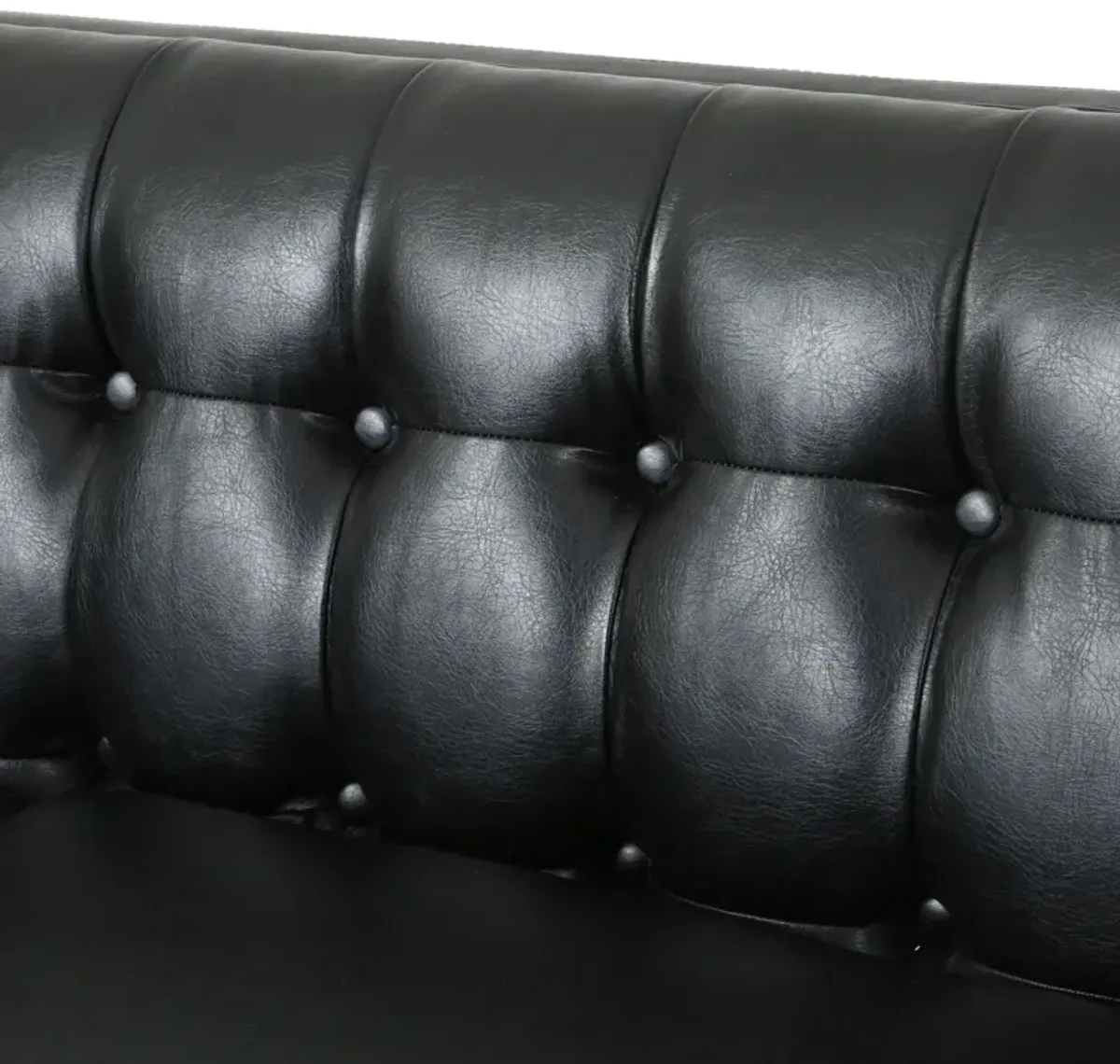 Comfy 3 Seat Sofa With Tufted Back, Modern For Living Room