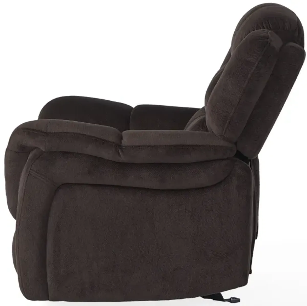 Classic Design, Plush Fabric, Glider Recliner