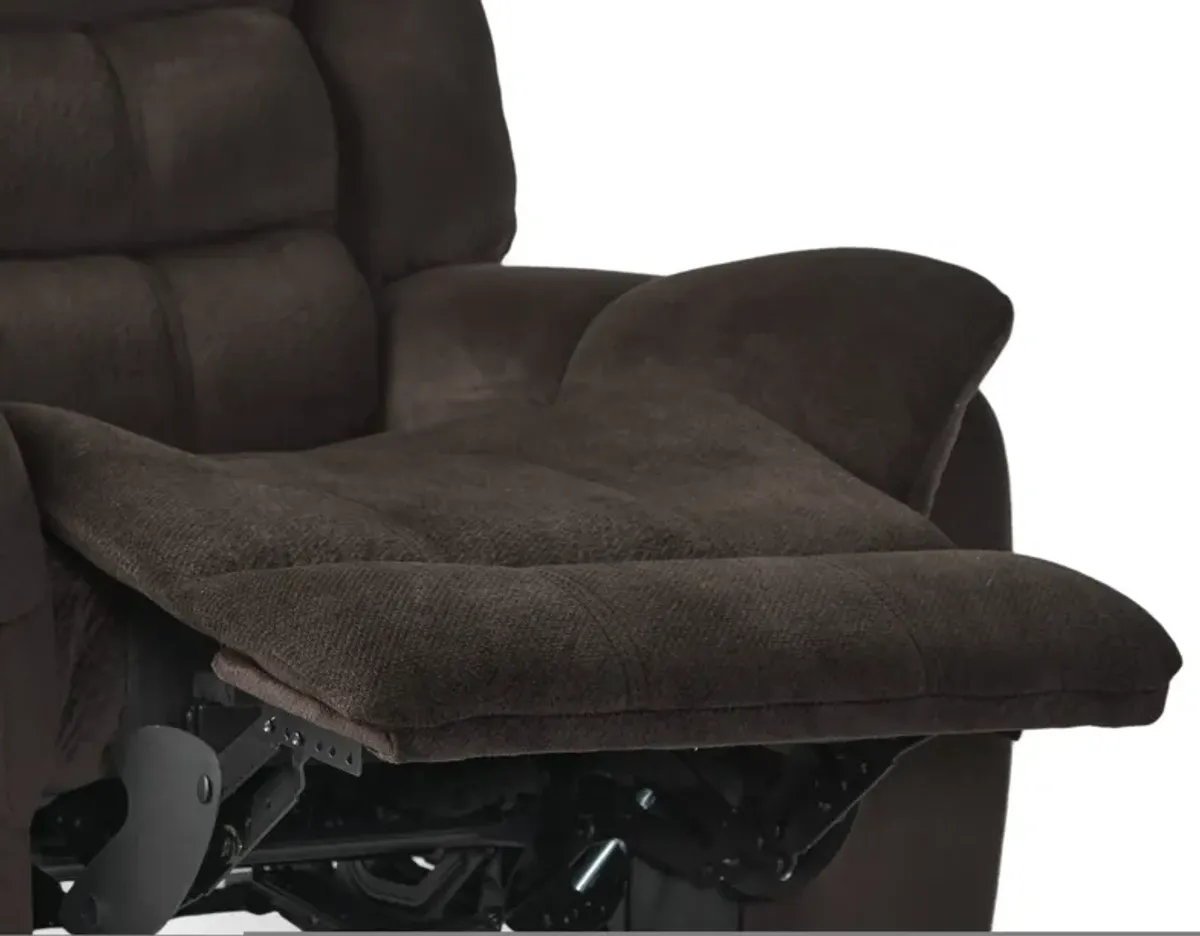 Classic Design, Plush Fabric, Glider Recliner