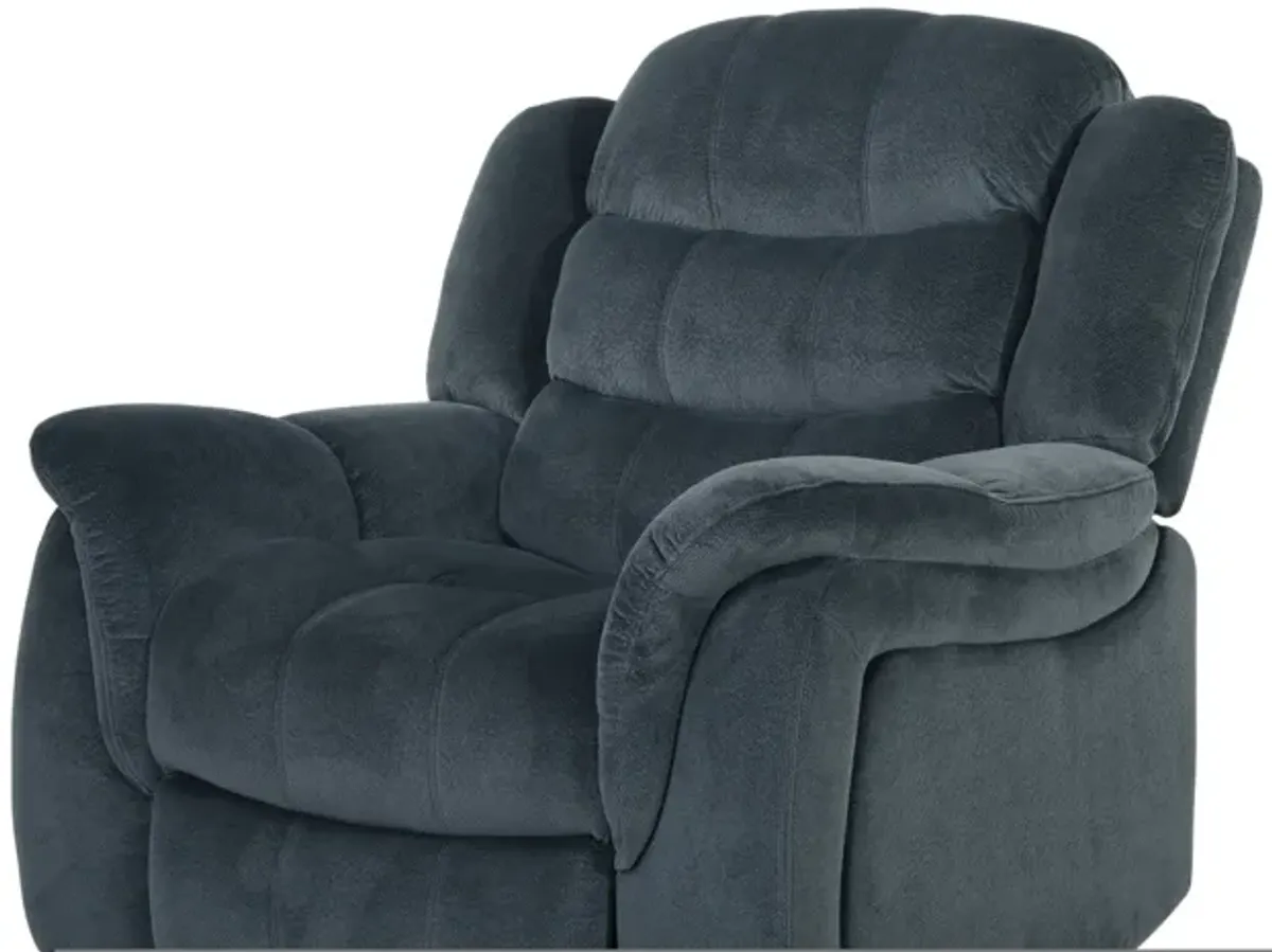 Classic Design, Plush Fabric, Glider Recliner