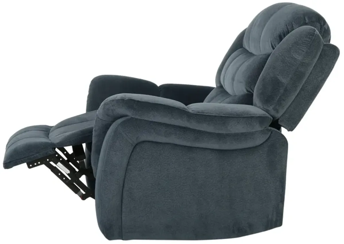 Classic Design, Plush Fabric, Glider Recliner