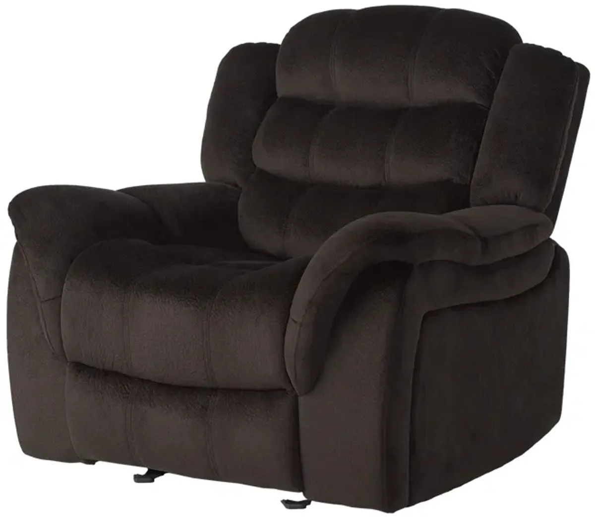 Classic Design, Plush Fabric, Glider Recliner