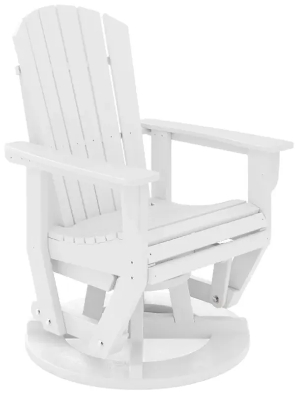 Adirondack Outdoor Swivel Glider Durable HDPE Poly Lumber For Pool, Patio, And Garden