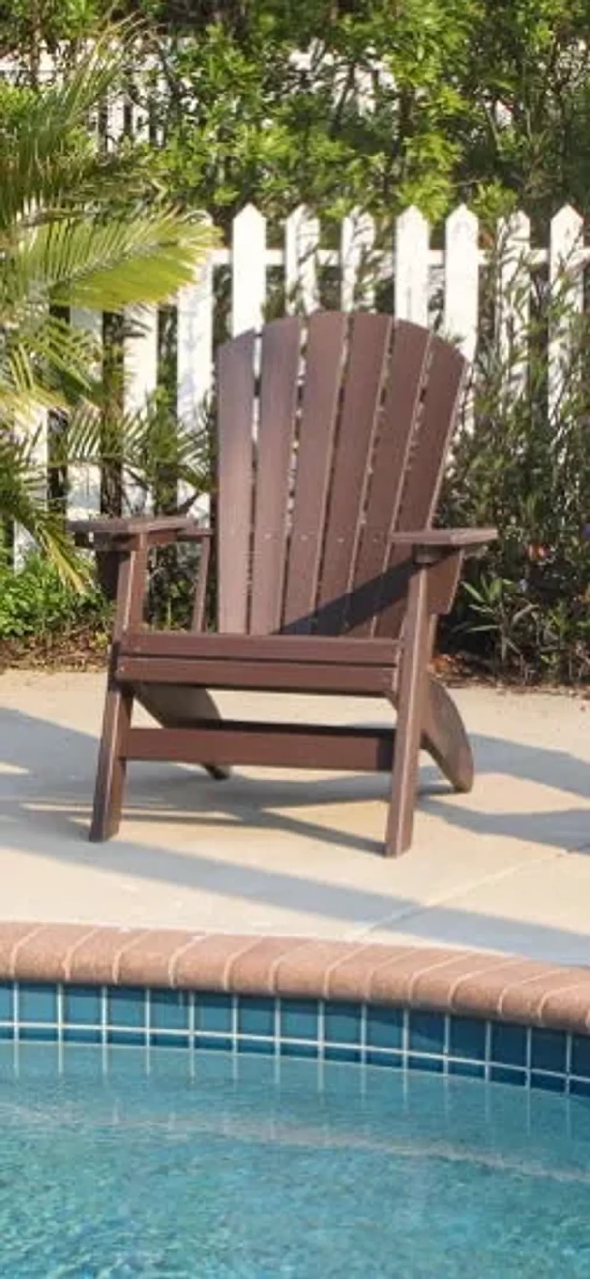 Adirondack Chair Sturdy HDPE Poly Lumber For Poolside, Patio, And Garden Relaxation