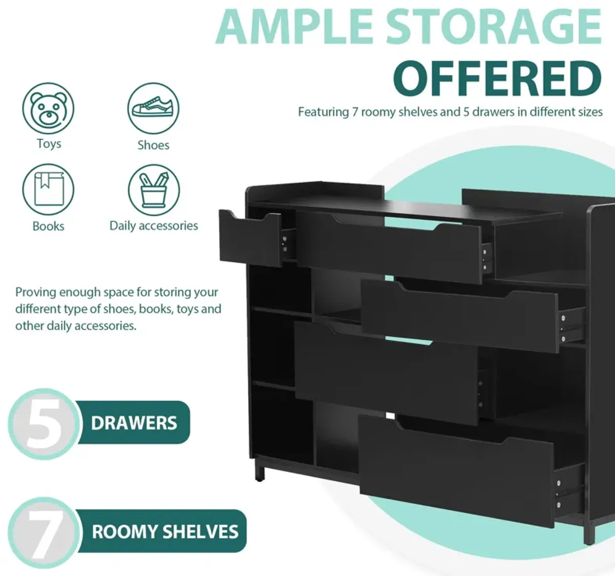 Shoe Storage Cabinet For Entryway With Drawers And Shelves, Modern Shoe Organizer Cabinet, Free Standing Shoe Rack For Hallway, Living Room