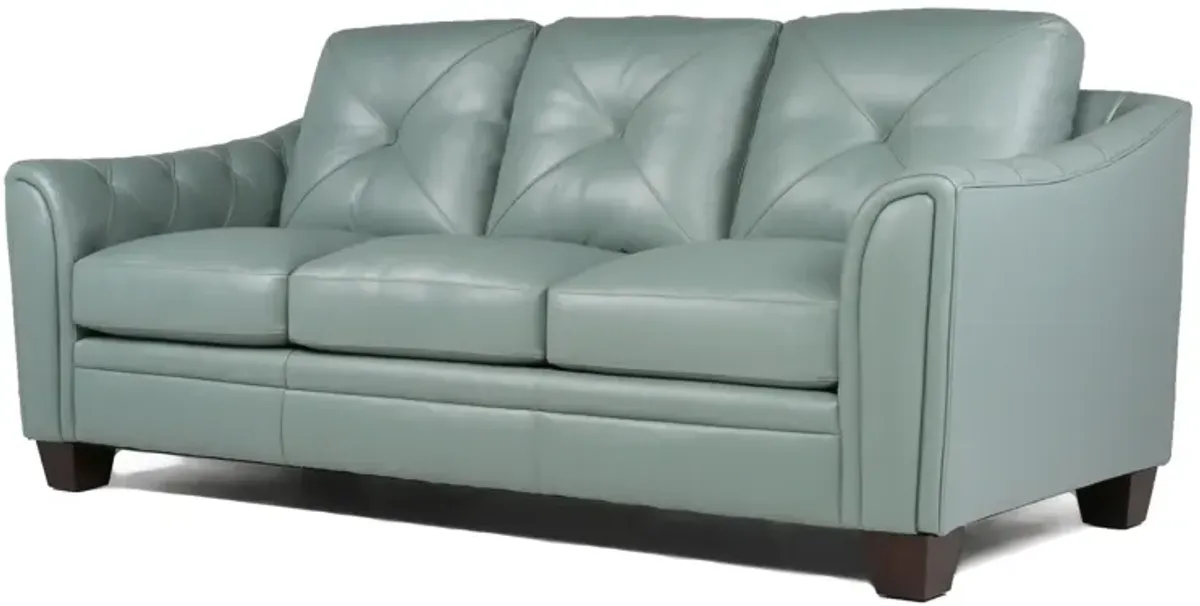 Modern Tufted Leather Sofa